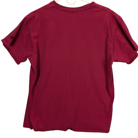 Razorbacks Shirt Mens Large Red Woo Pig Sooie Hogs Arkansas Football Basketball - Picture 2 of 7